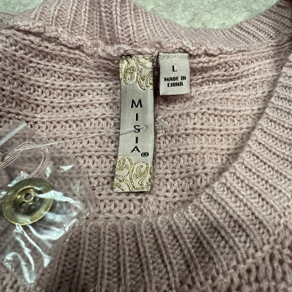 Misia Women's Light Knit Sweater Dusty Rose Size L NWT‎ - Picture 8 of 13